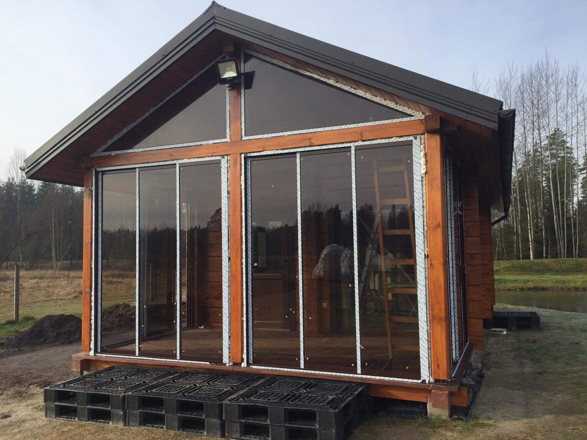 aliuminės terasos, stoginės