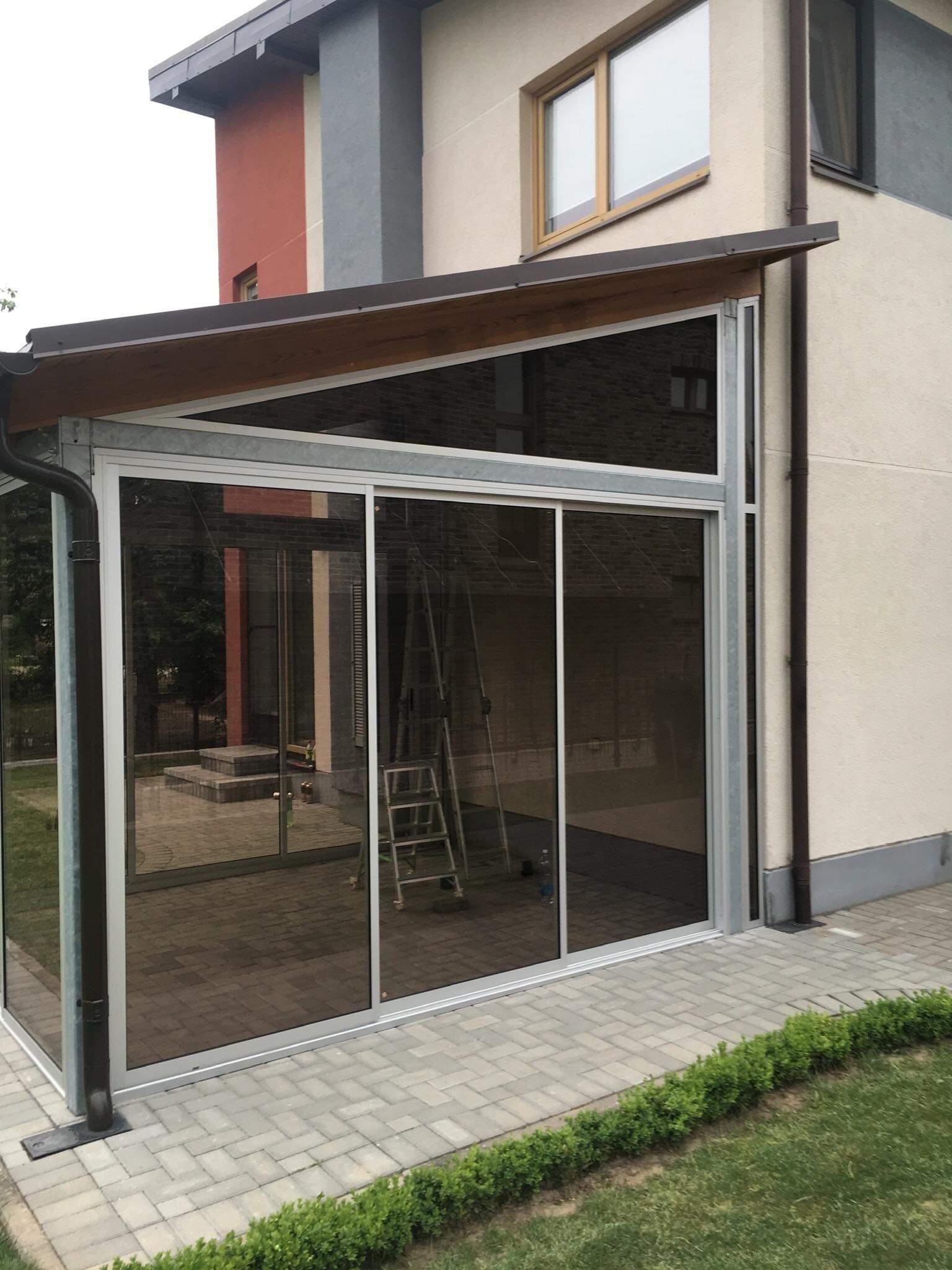 aliuminės terasos, stoginės