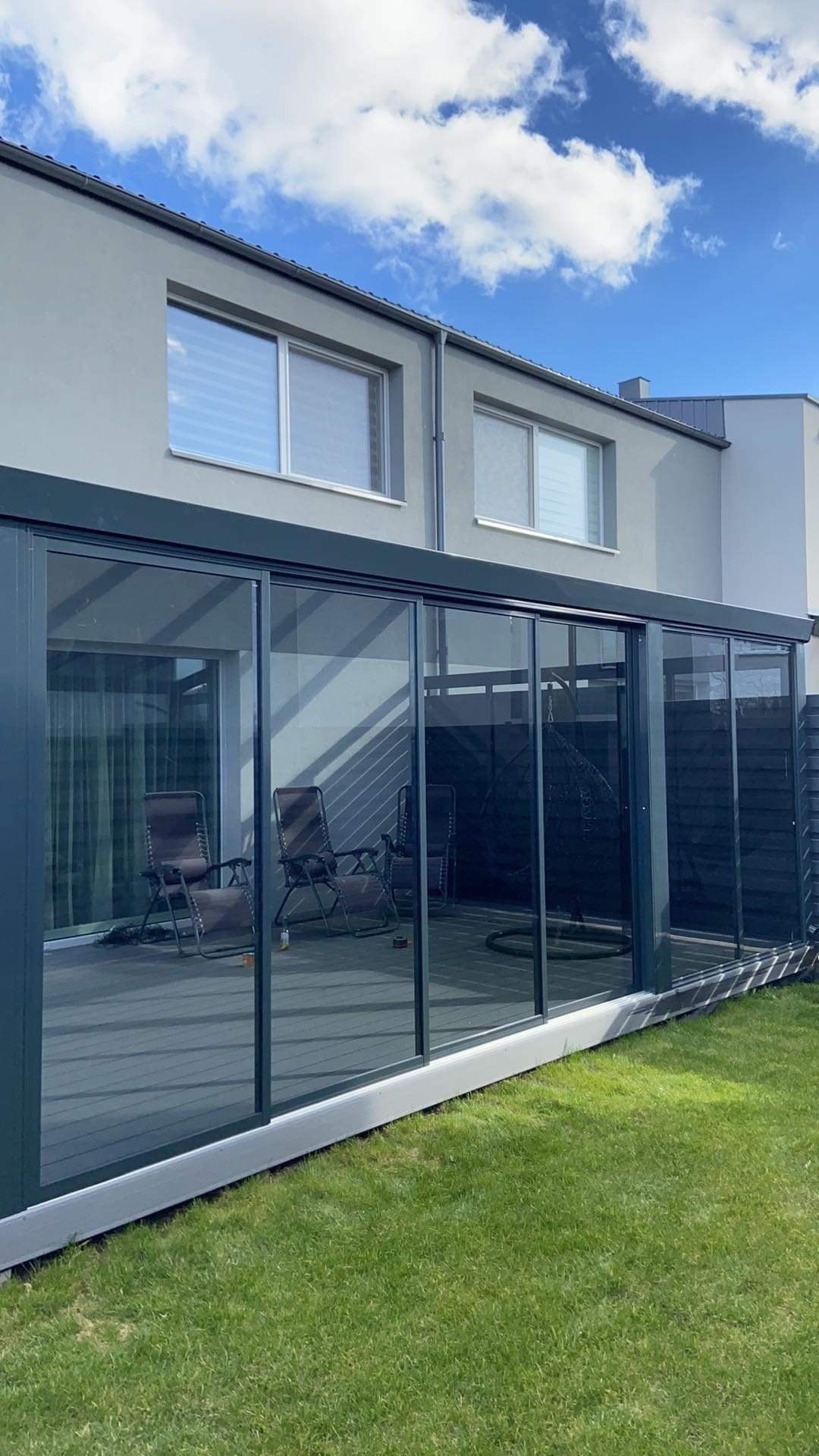 aliuminės terasos, stoginės