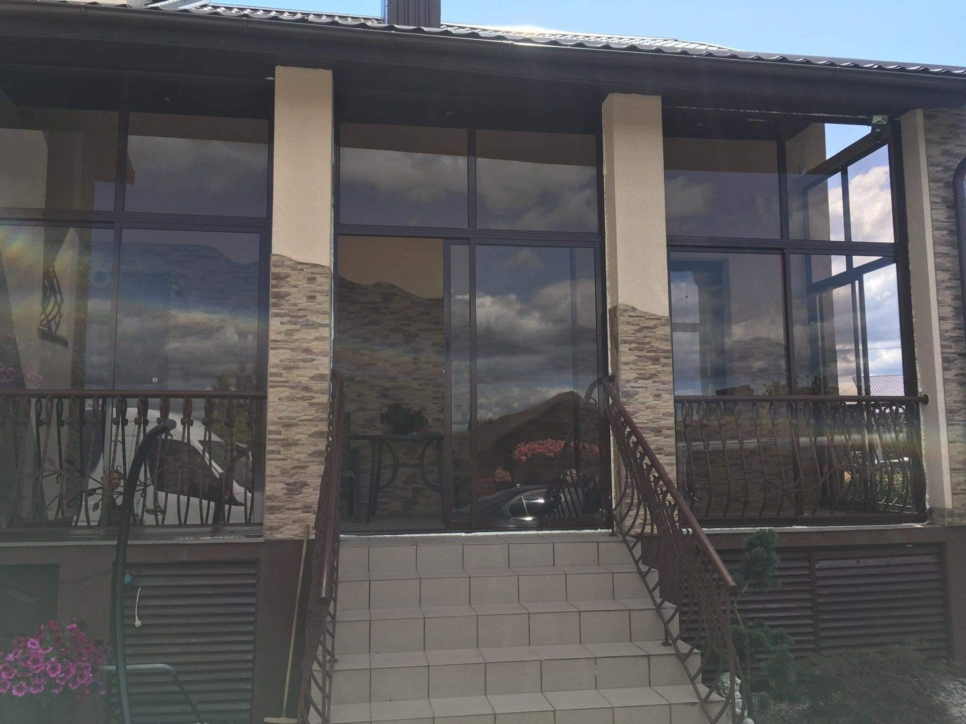 aliuminės terasos, stoginės