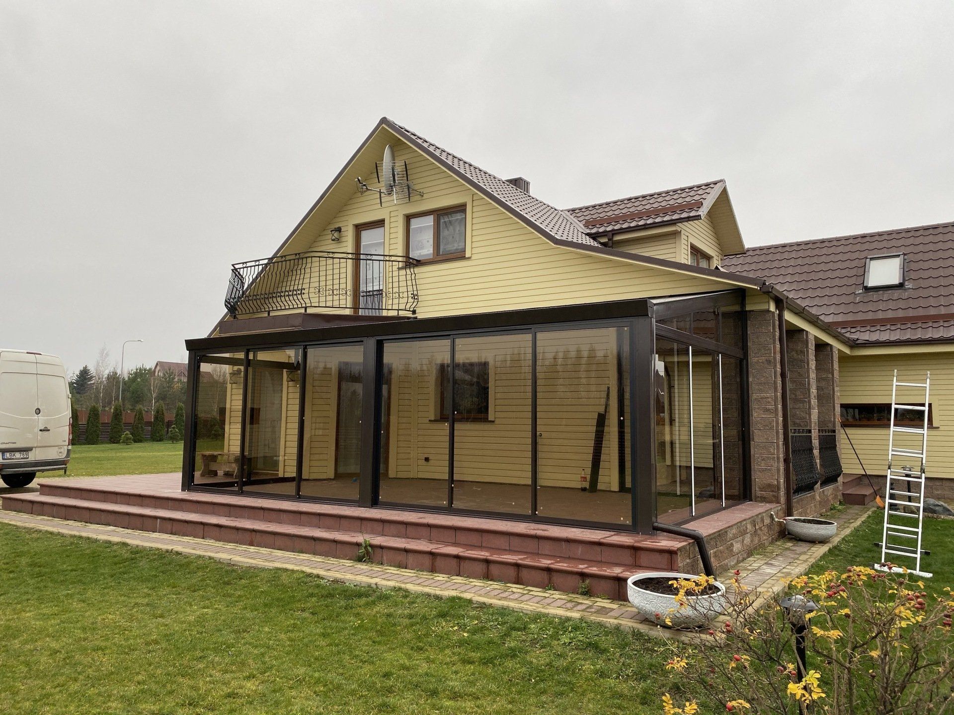 aliuminės terasos, stoginės