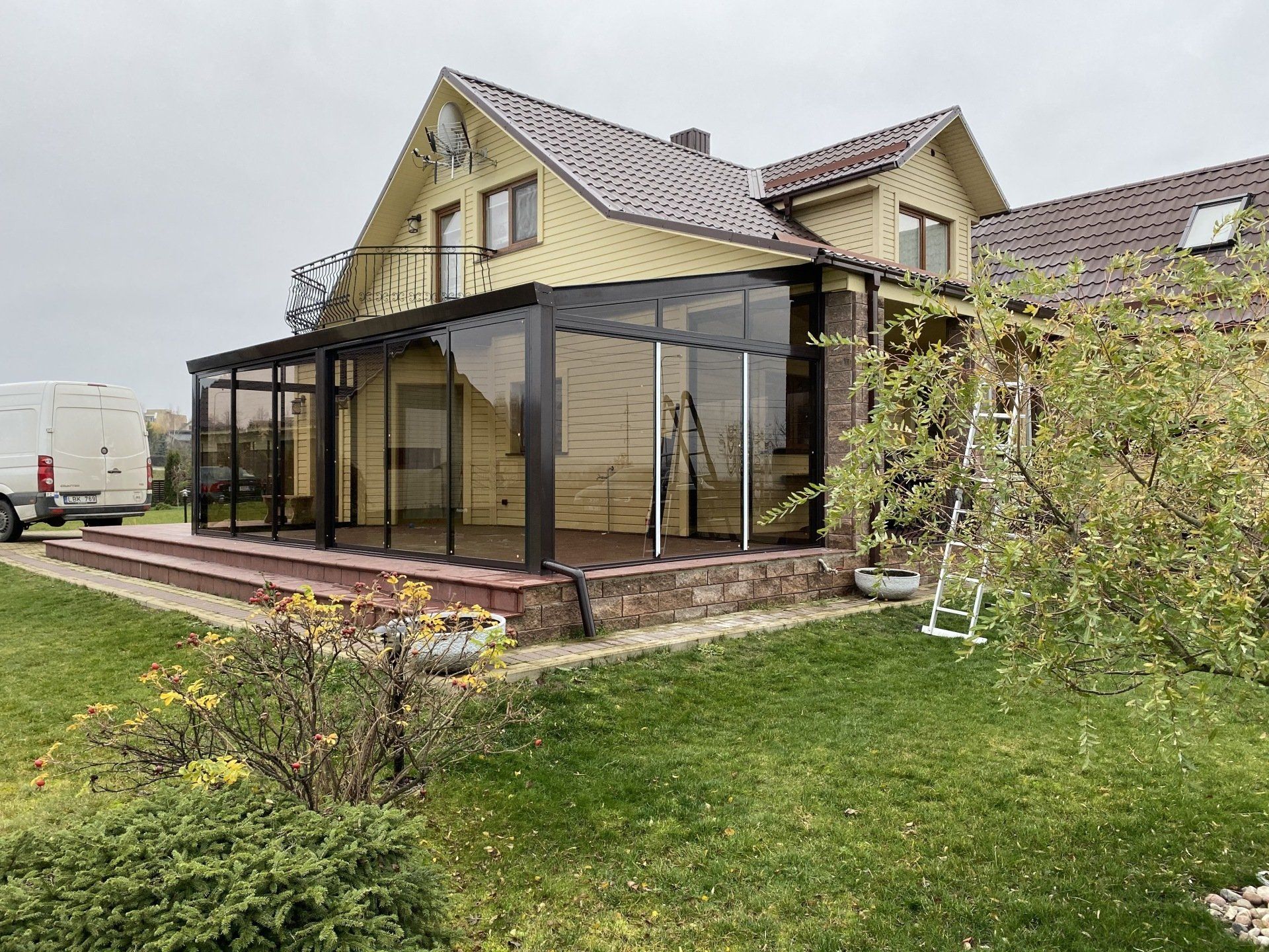 aliuminės terasos, stoginės