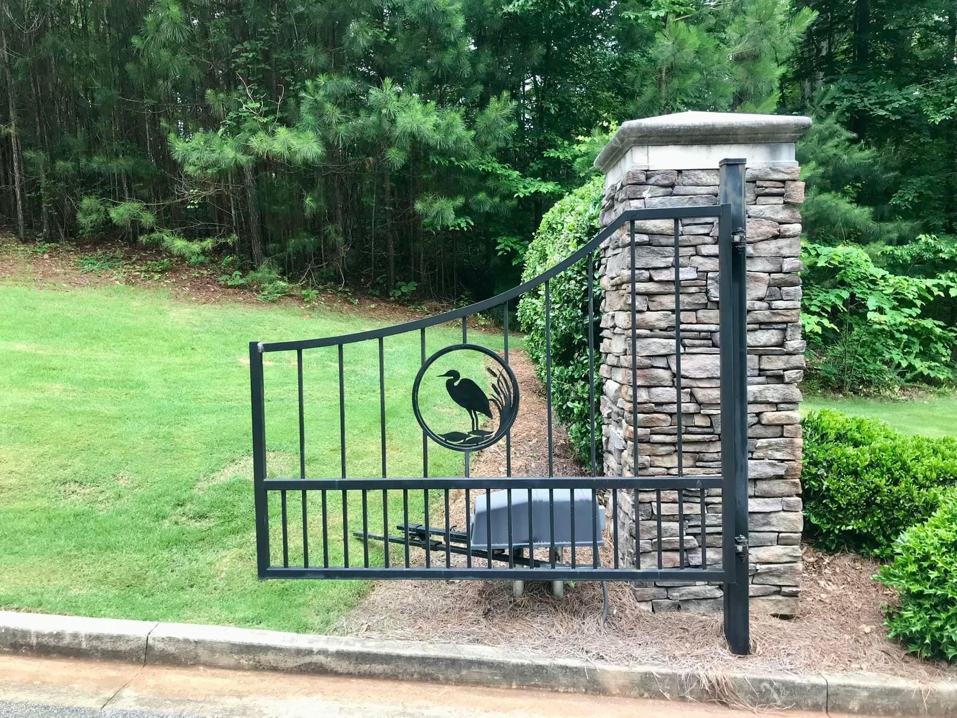 custom metal gate with automatic opener