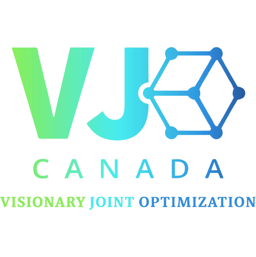 A logo for VJO canada visionary joint optimization a drug development company