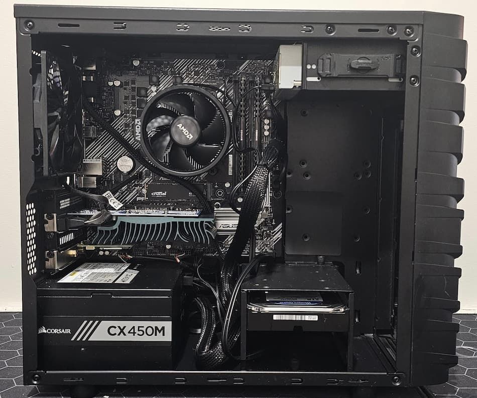 Black Computer Case With A Fan - IT Services in Newcastle, NSW