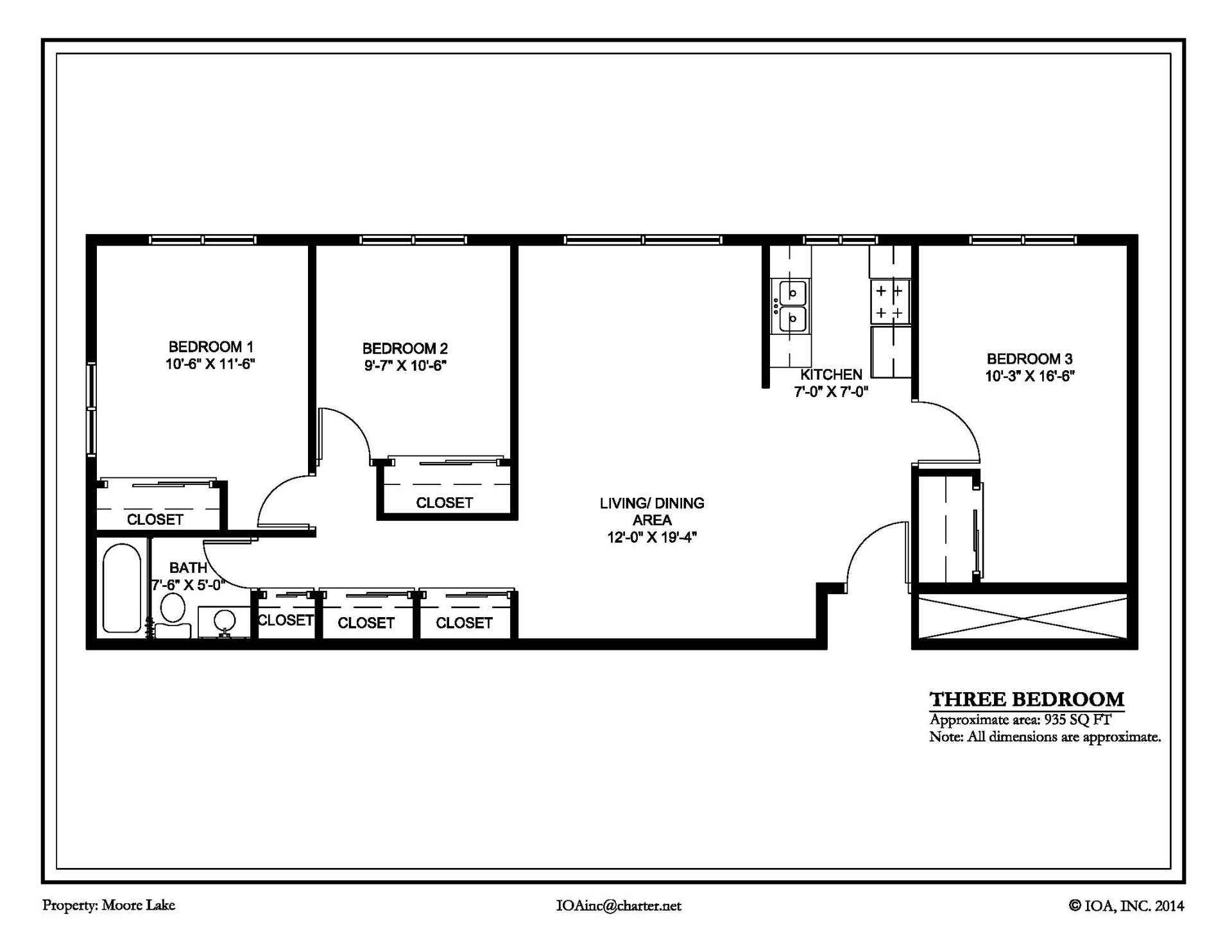 moore lake floorplan - 3 bed