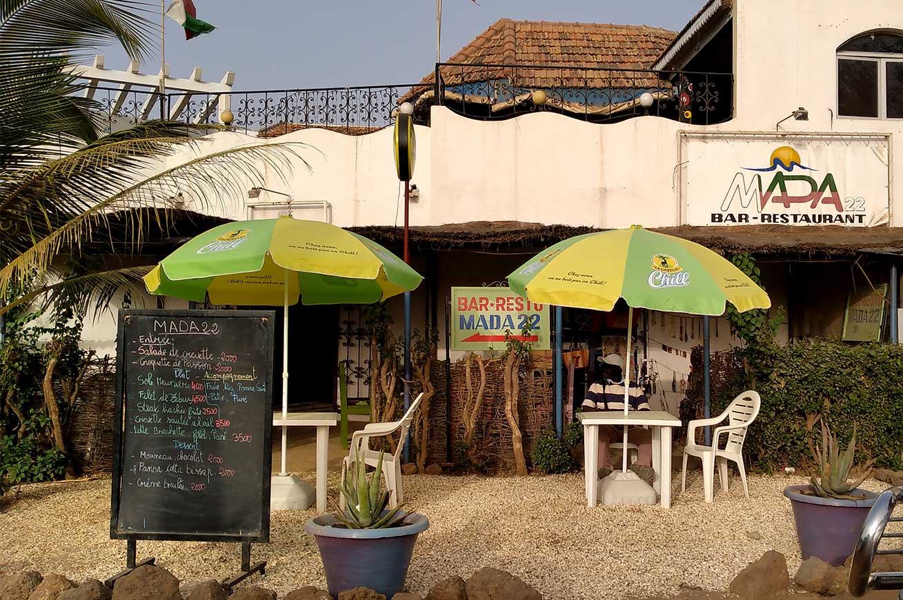 Bar Restaurant Mada 22 à Nianing au Sénégal