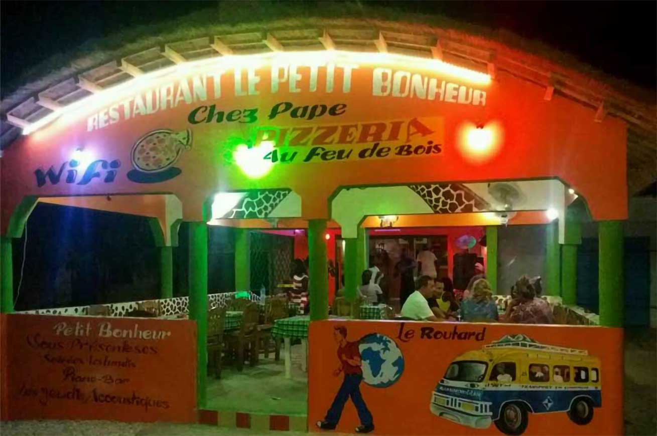 Restaurant le Petit Bonheur à Nianing au Sénégal