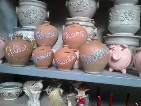 Salvadanaio in terracotta