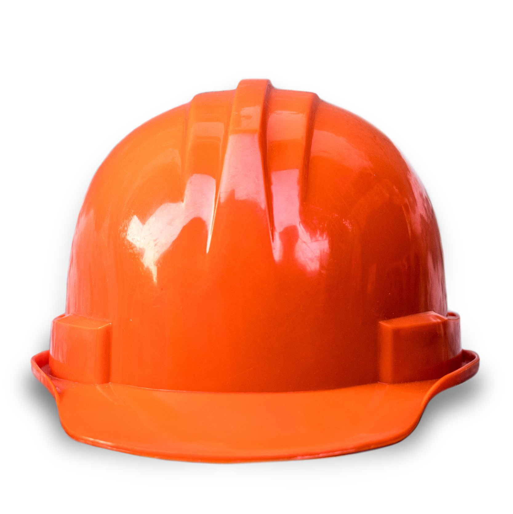 Orange construction hard hat. Orange construction hard hat.