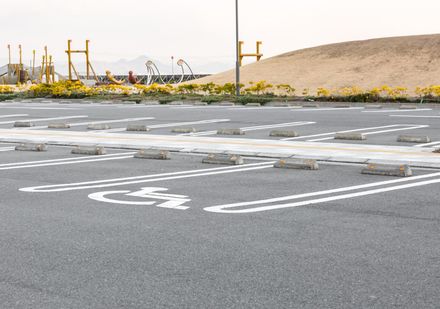 a concrete parking lot in Nanaimo