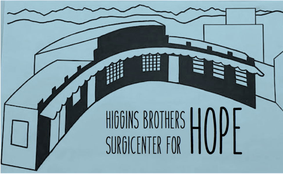A logo for the higgins brothers surgical center for hope