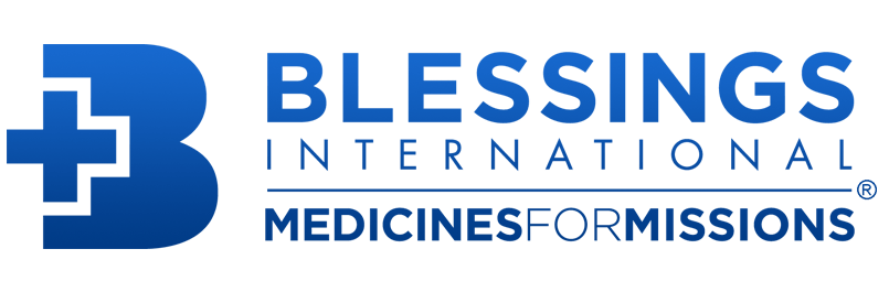 The logo for blessings international medicines for missions