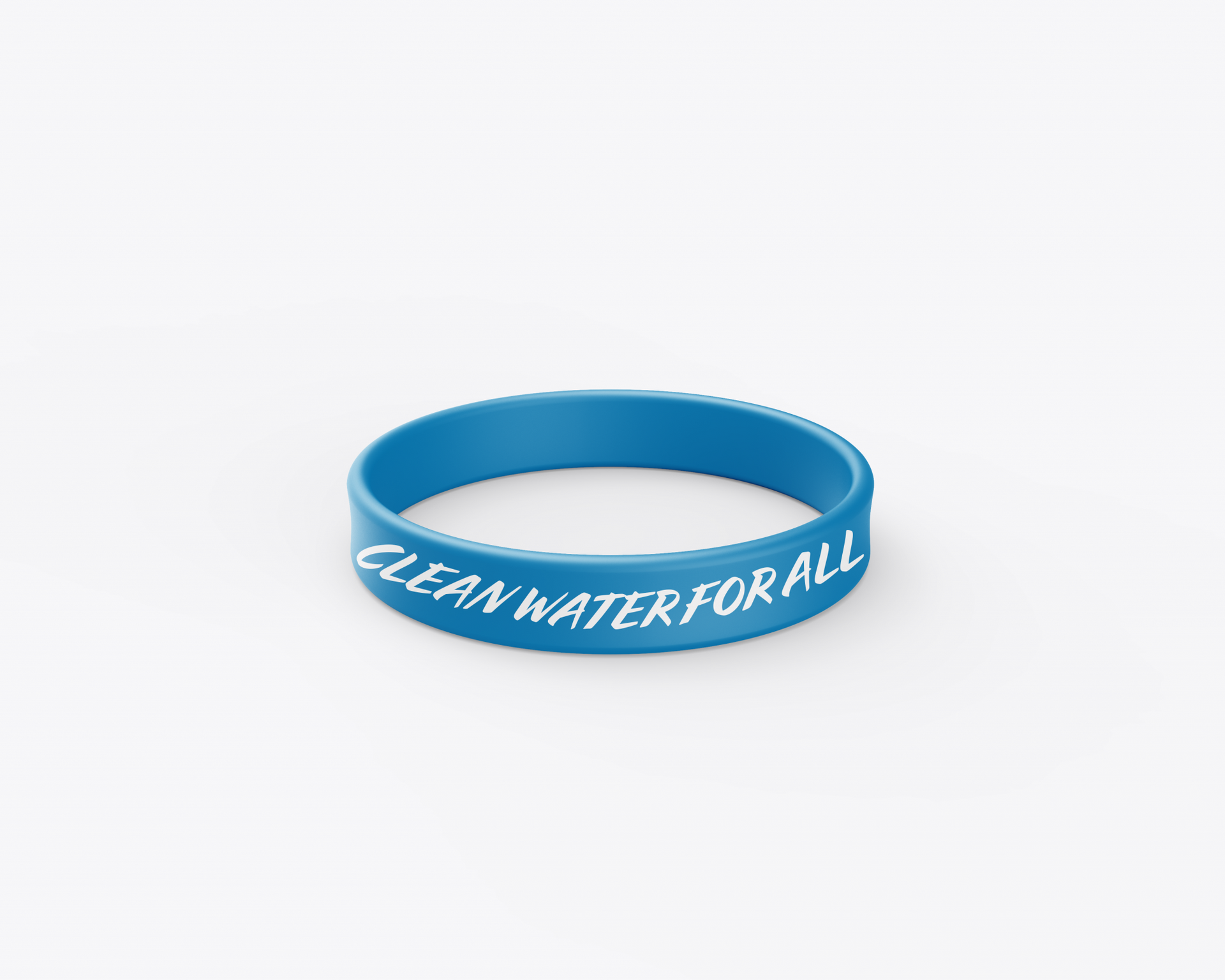 Promotional clean water for all blue silicone bracelet