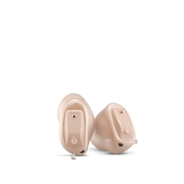 small tan hearing aids