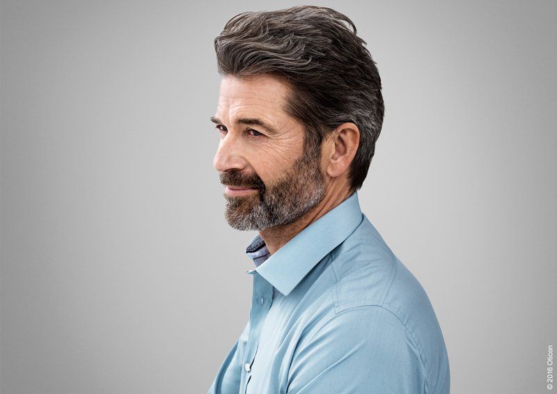 Man with hearing aid