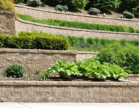 Tiered Retaining Wall — Youngstown, OH — A.R. McClung Construction