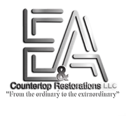 F&A Countertop Restorations LLC logo with gray initials and tagline “From the ordinary to the extraordinary”