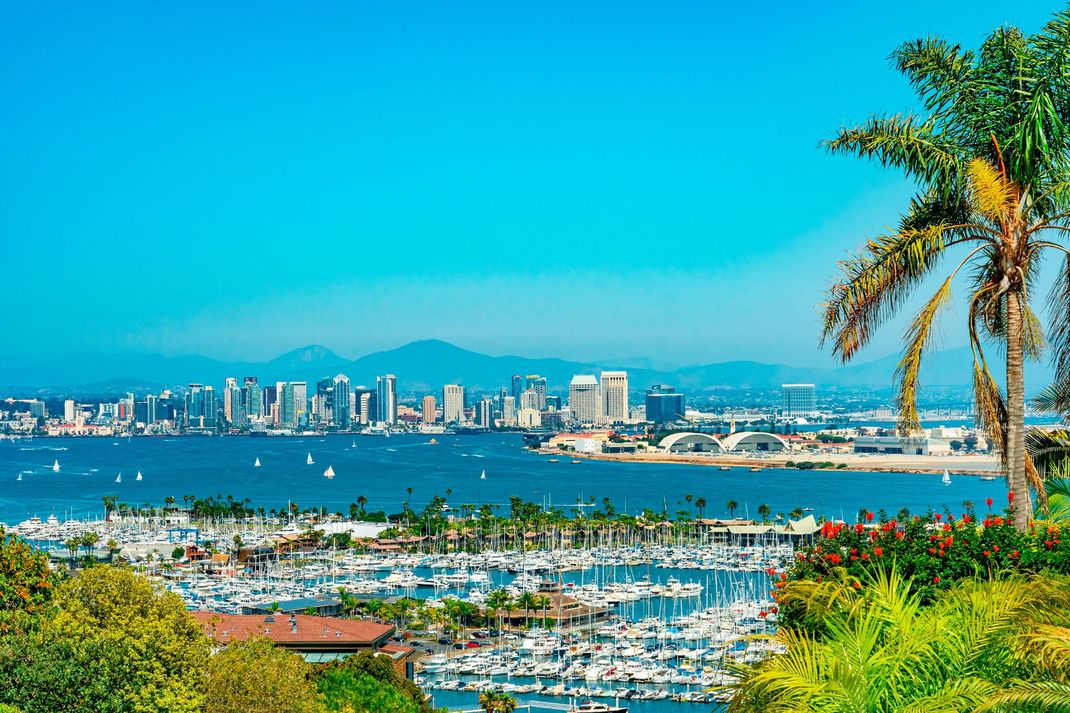 San Diego harbor and downtown view