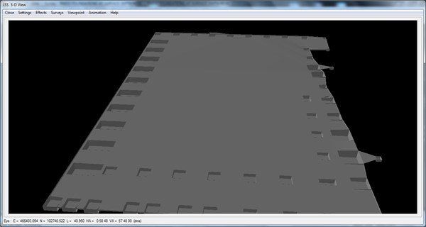 top view of foundations for steel frame