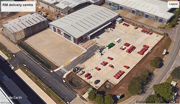 google earth image royal mail delivery office
