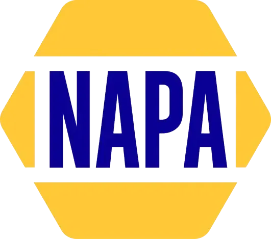 The NAPA logo with blue, bold letters reading 