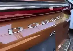 Close-up of the chrome 
