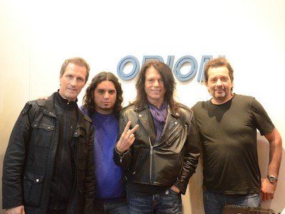 Alberto Zamarbide, Edy Guimaraens, Rudy Sarzo y pablo Rabinovich en Estudio Orion