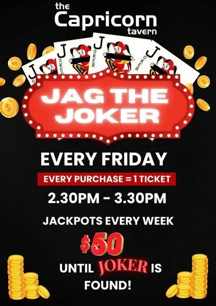 Advertise Jag the Joker — Capricorn Tavern in Taranganba, QLD