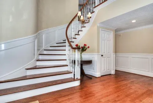 Hardwood Flooring And Beautiful Staircase — Custom Builders And Design — Yorba Linda, CA