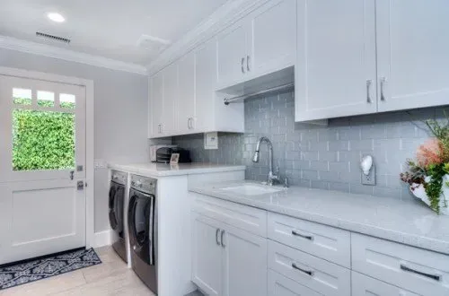 White Themed Kitchen — Custom Builders And Design — Yorba Linda, CA