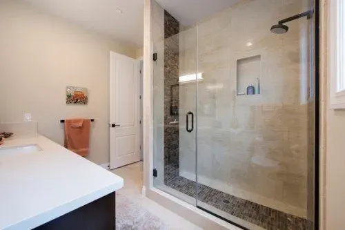 Glass Of A Shower Room — Custom Builders And Design — Yorba Linda, CA