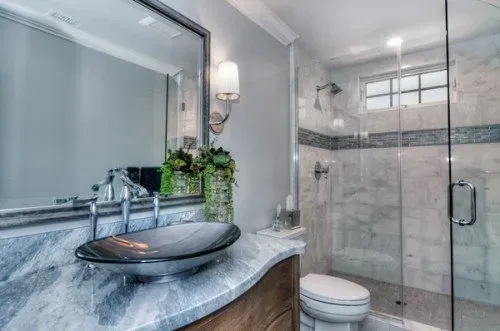Clean And Elegant Bathroom Interior Design — Custom Builders And Design — Yorba Linda, CA