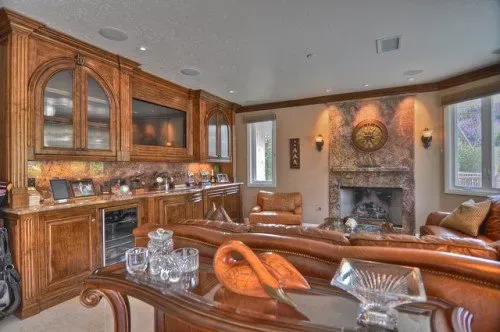 Fireplace In The Living Room — Custom Builders And Design — Yorba Linda, CA