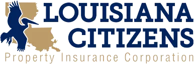 Logo of Louisiana Citizens Property Insurance Corporation, features a pelican, state outline, and text.