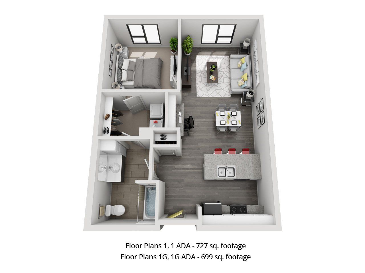 1 Bedroom Floor Plan