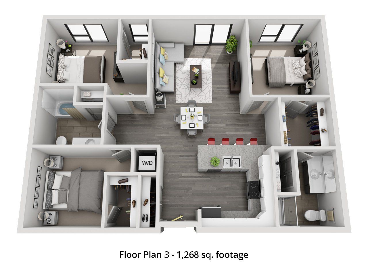 3 Bedroom Floor Plan