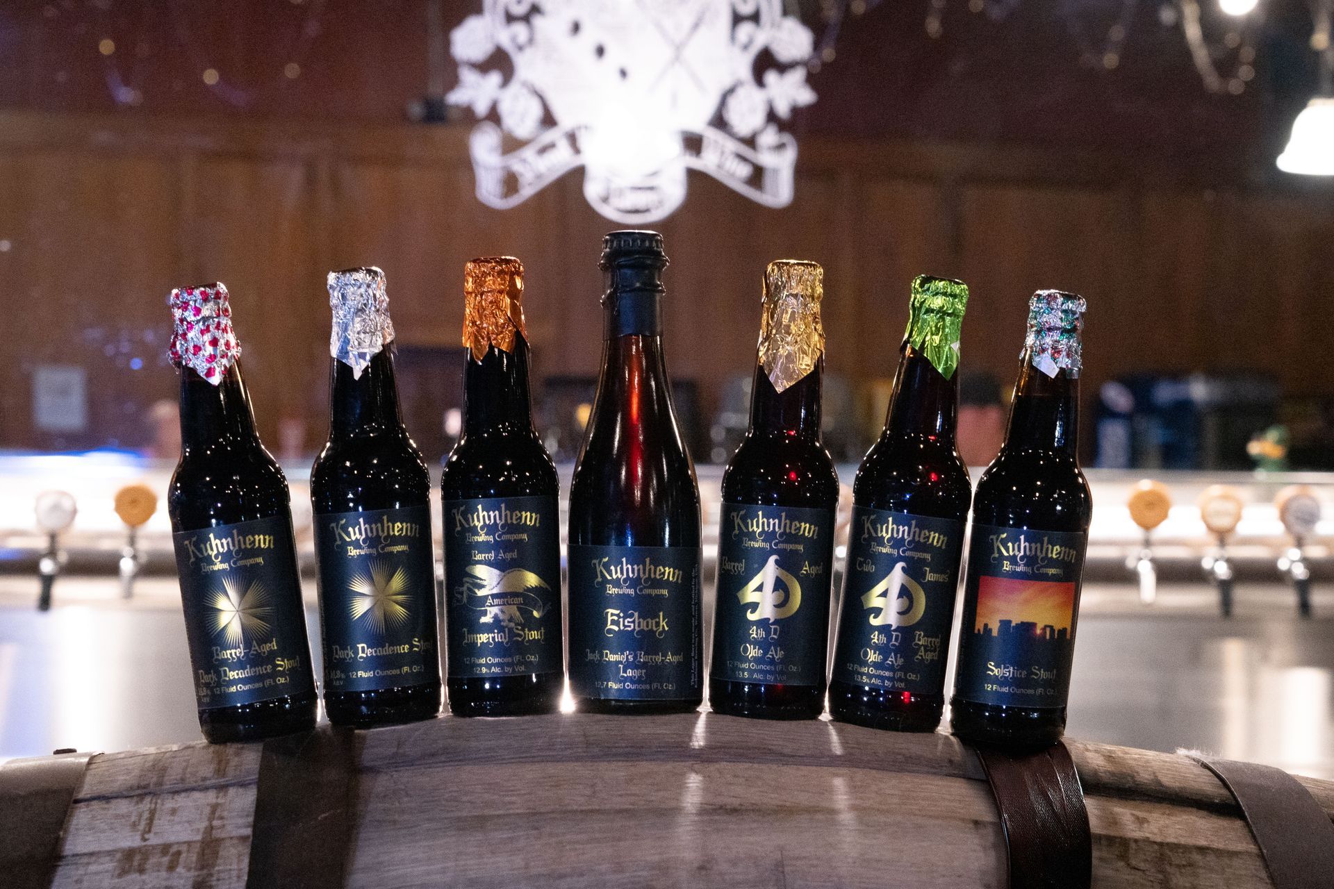 A flight of craft beer