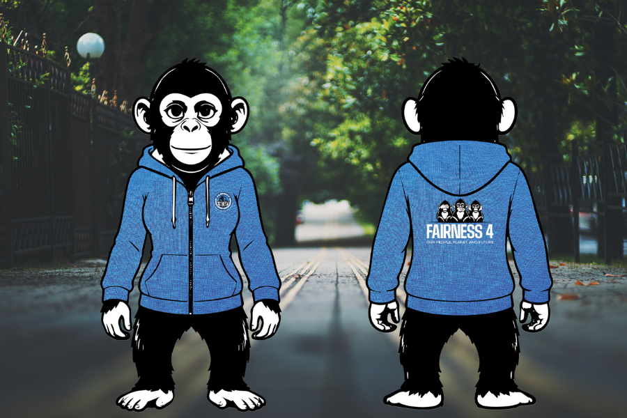 Ladies Hoodie Electric Blue