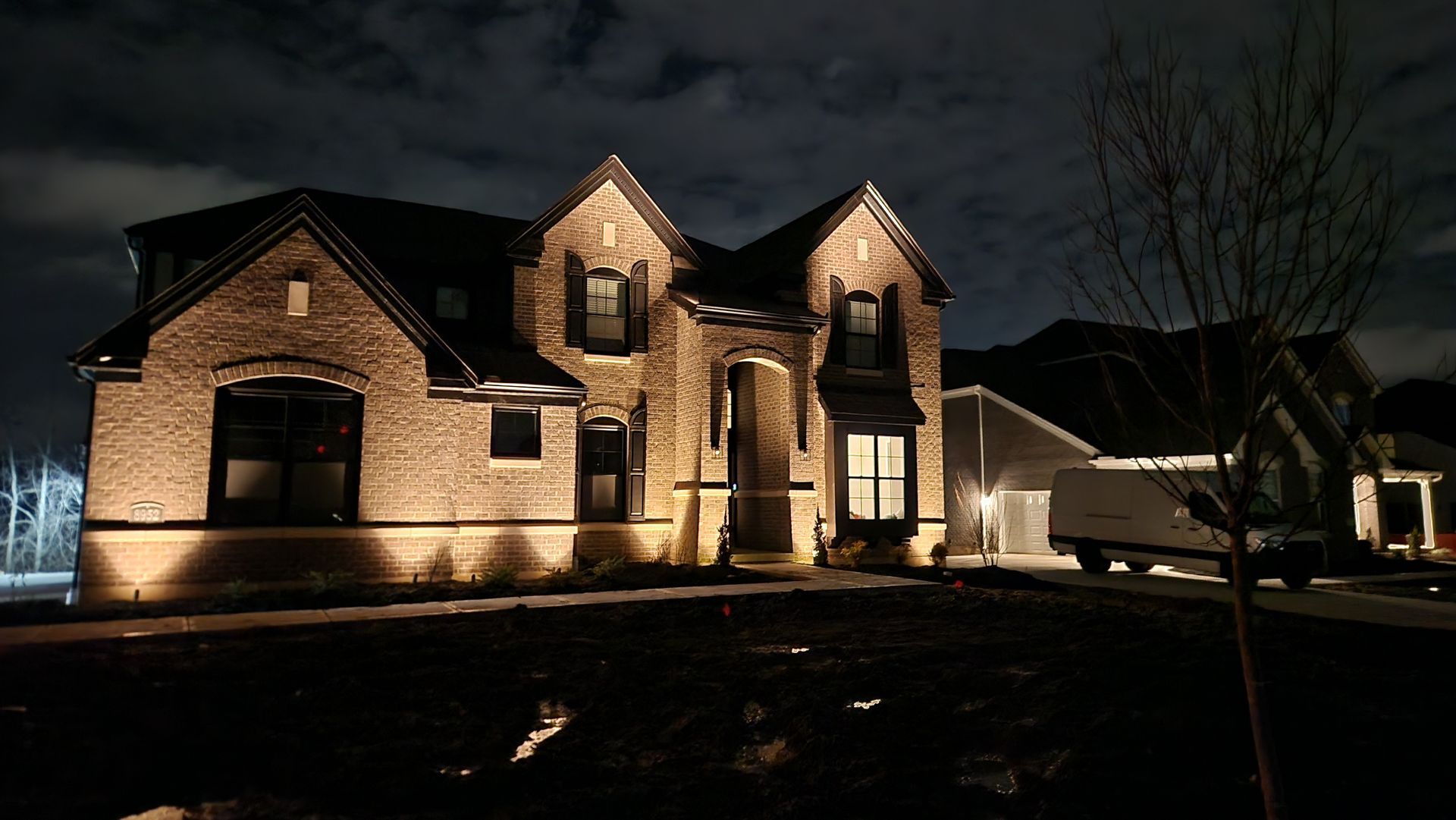 Outdoor Landscape Lighting using Pro Trade Up Lights with 5 watt LED Bulbs