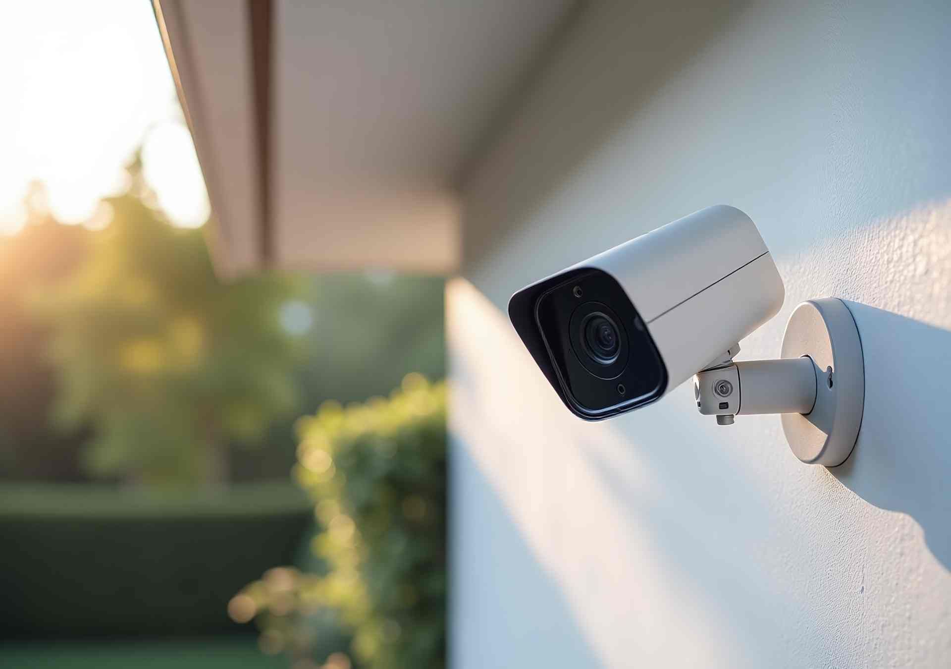 sleek security camera installed on residential walls to enhance home security near Burlington, KY