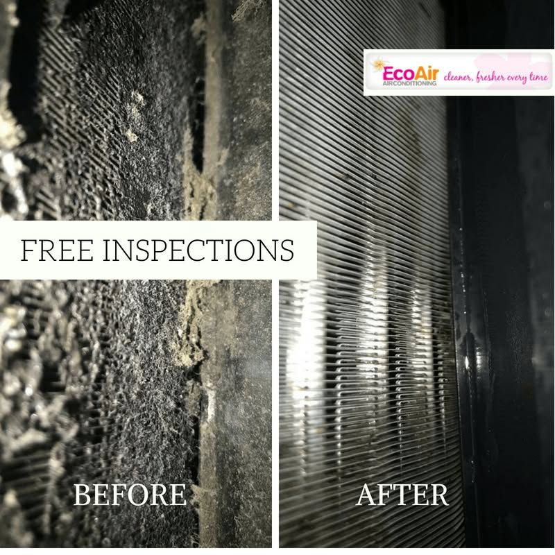 Comparison of a dirty and a clean AC coil,  — EcoAir Conditioning in Coconut Grove, NT