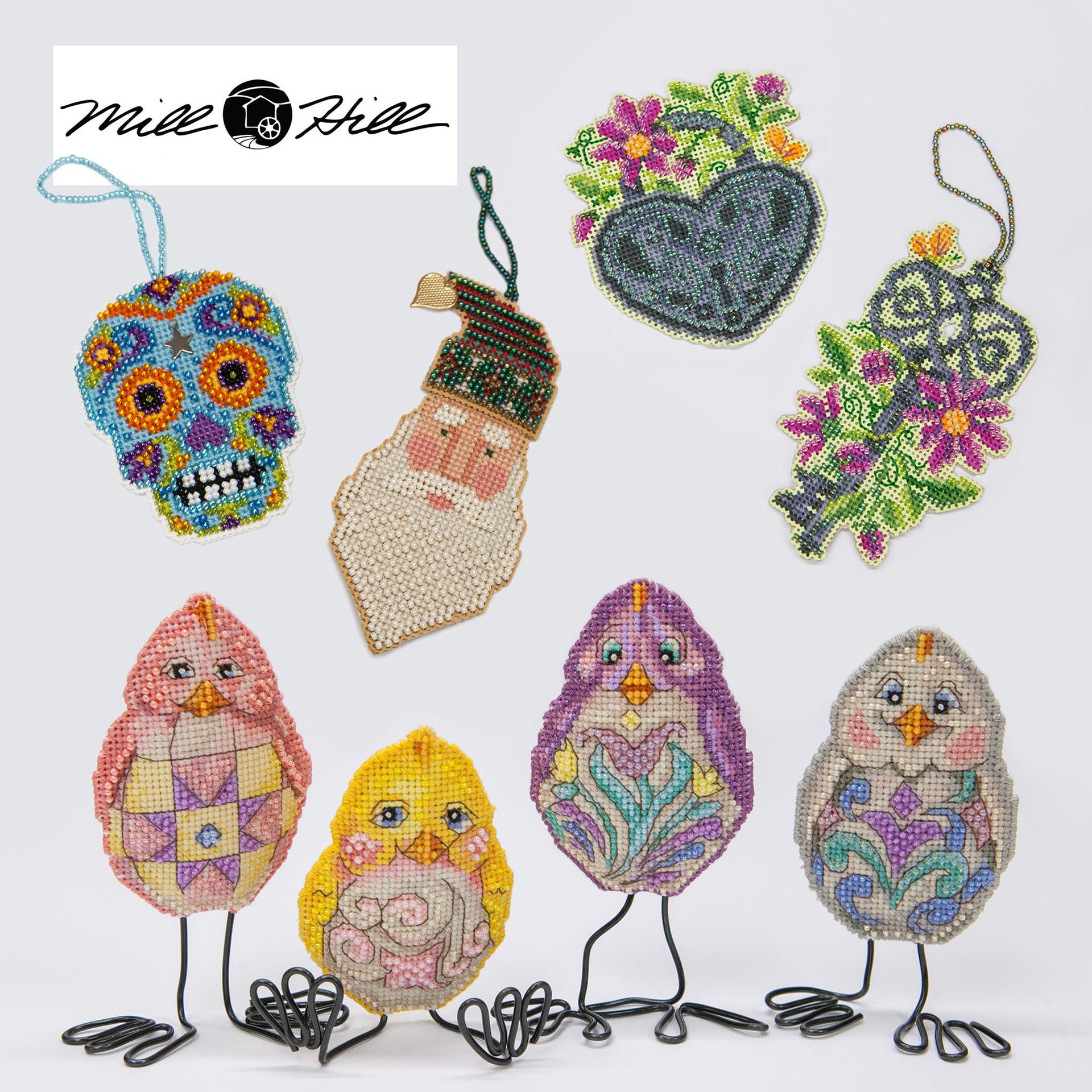 A collection of beaded ornaments from miss hill