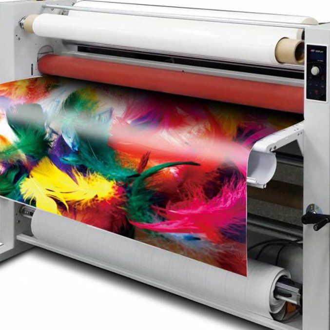 Image shows -  wide format GMP (UK) laminator machine