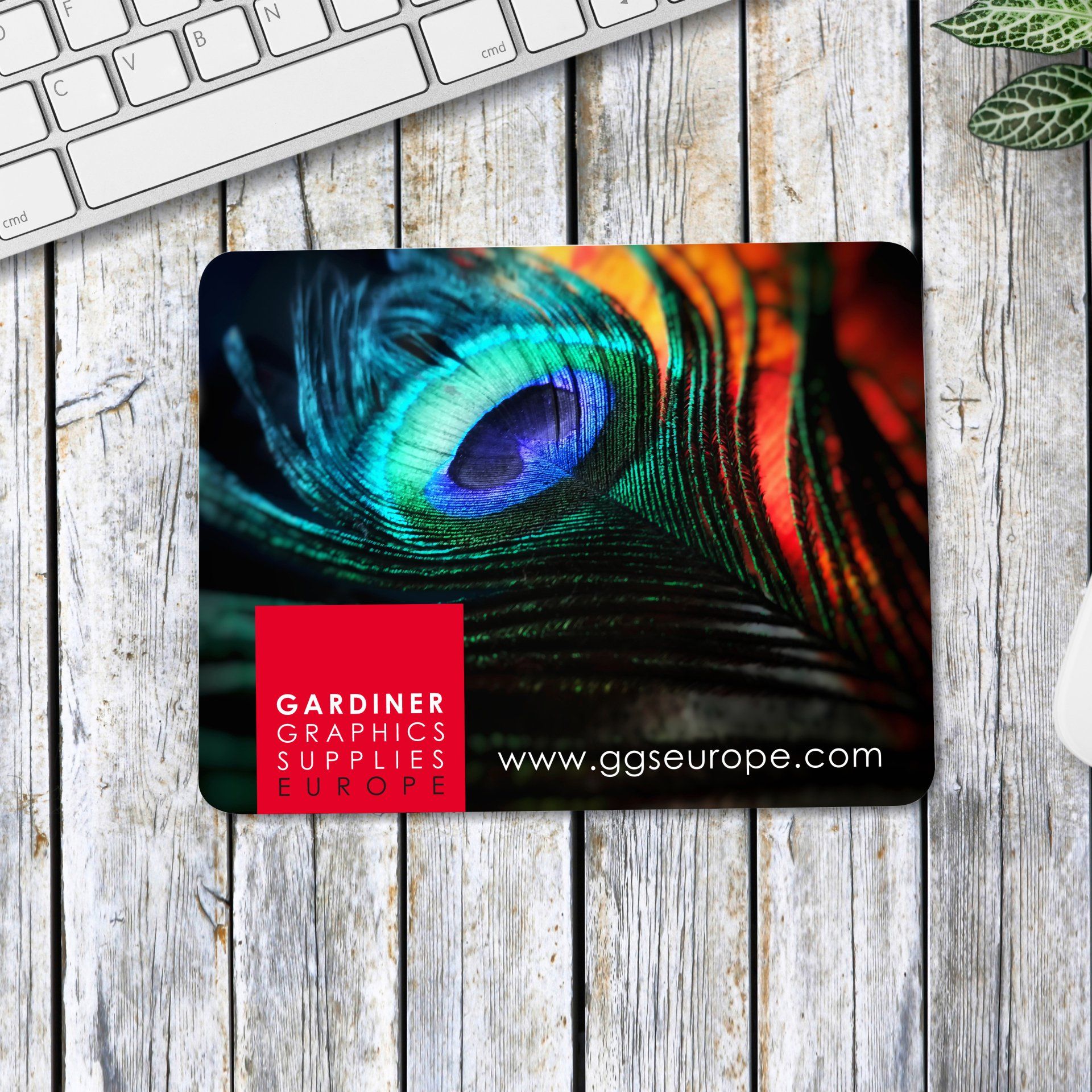 Image shows - Pressure Sensitive Matt cold lamination on a mousepad as end application