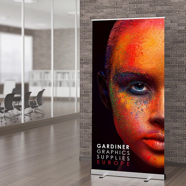 Image shows - printed banner created with Print On