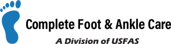 Logo for Michael K. Block, DPM, LLC, an Abingdon, MD podiatrist, featuring a blue footprint icon.