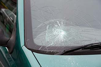 Car Accident Smashed Broken Windscreen - Auto Glass Repair in Queen Creek, AZ