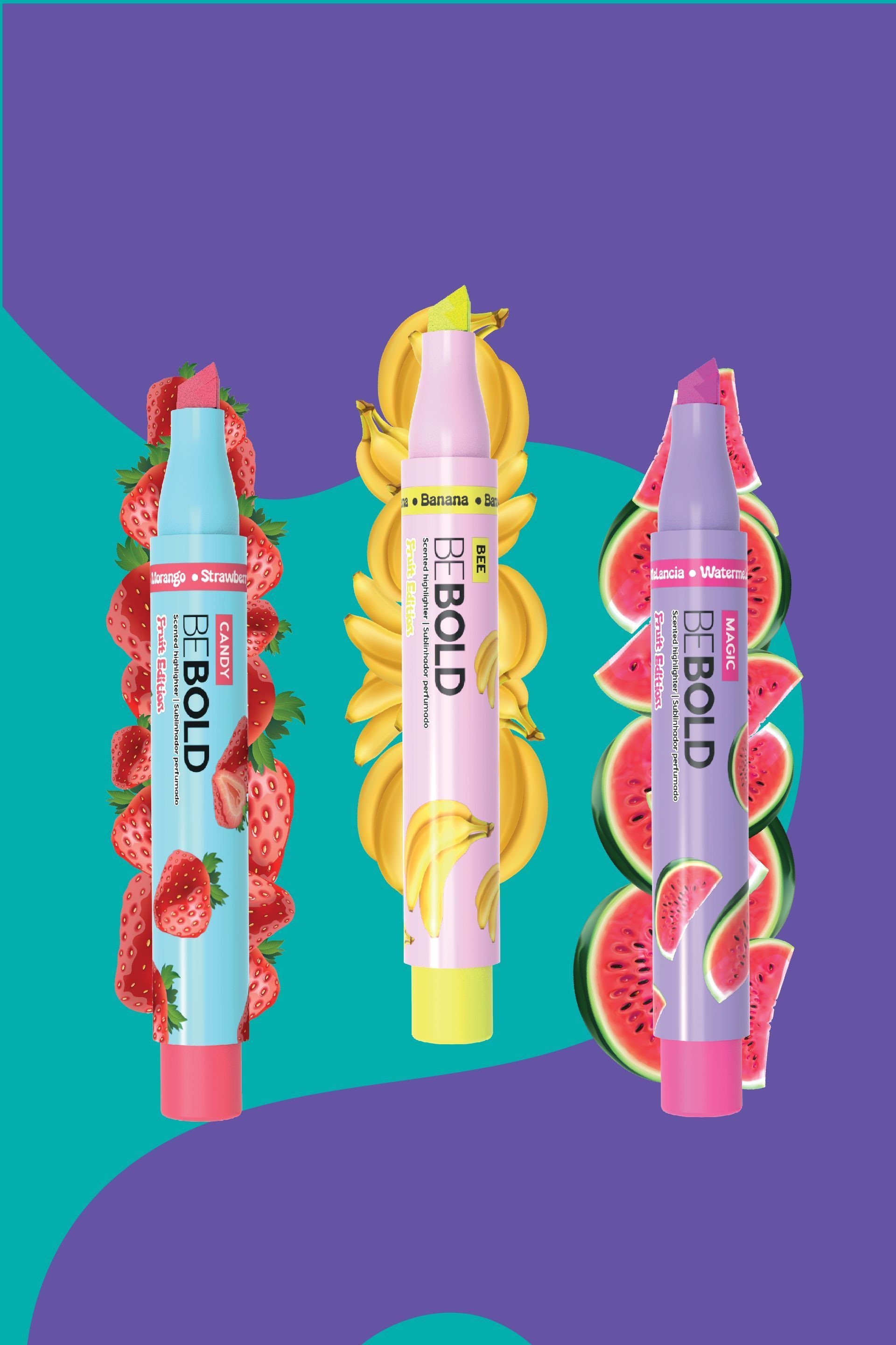 Sublinhadores perfumados BeBold da Newpen