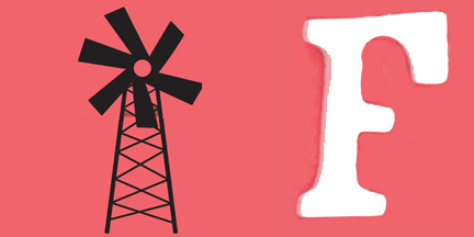 F-Farm page in the ABC Poetry  Children's Interactive Reading Book